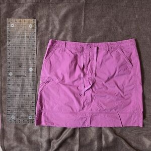 Eddie Bauer Purple Skirt with Patterned Waistband